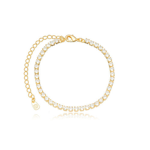 18K Gold Plated Zirconia Tennis Bracelet