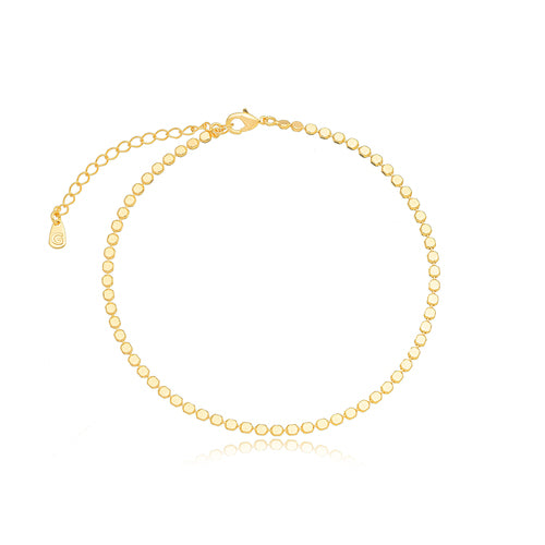18K Gold Plated Thick Dot Anklet
