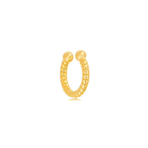 18K Gold Plated Delicate Fake Piercing Detailed Earrings