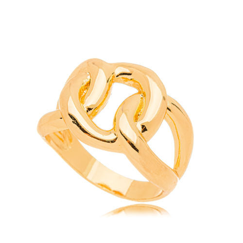 18K Gold Plated Bold Links Ring