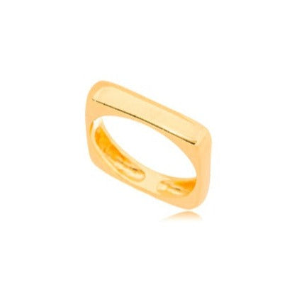 18K Gold Plated Square Band Ring