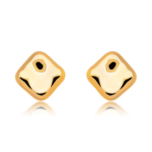 18K Gold Plated Square Stud Earrings