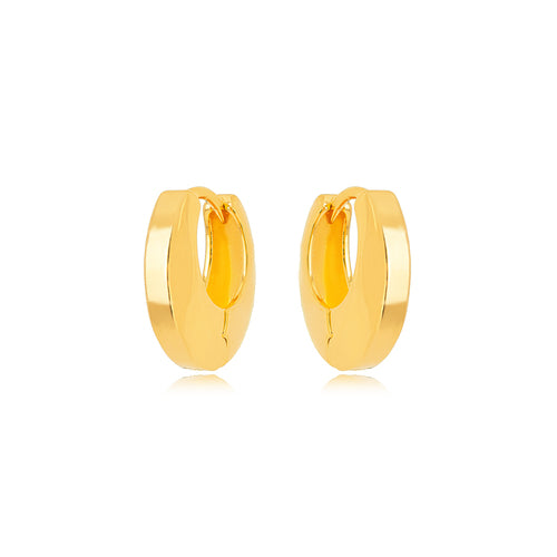 18K Gold Plated Small Click Hoops Earrings