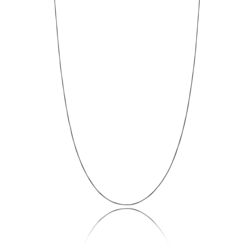 White Rhodium Plated Necklace 44cm