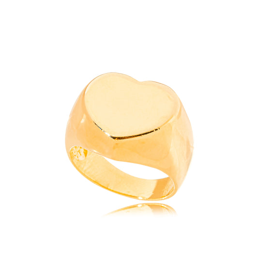 18K Gold Plated Bold Heart Ring