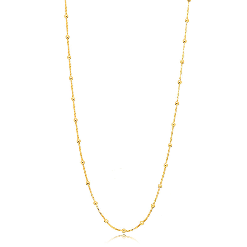 18K Gold Plated Mini Balls Necklace 70cm