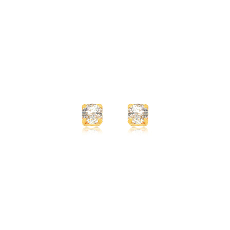 18K Gold Plated Mini Zirconia Stud Earrings