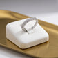 Half Eternity 3 rows Zirconia - White Rhodium Plated