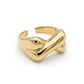 Bold X Open Ring - 18K Gold Plated
