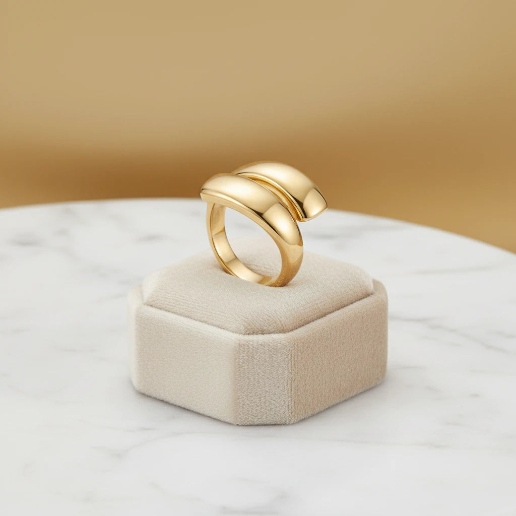 Parallel Open Ring - 18K Gold Plated
