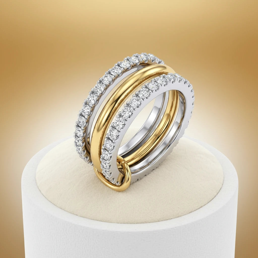 Detachable Ring Set III - 18K Gold Plated