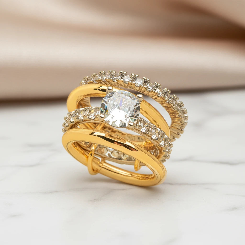 Detachable Ring Set IV - 18K Gold Plated