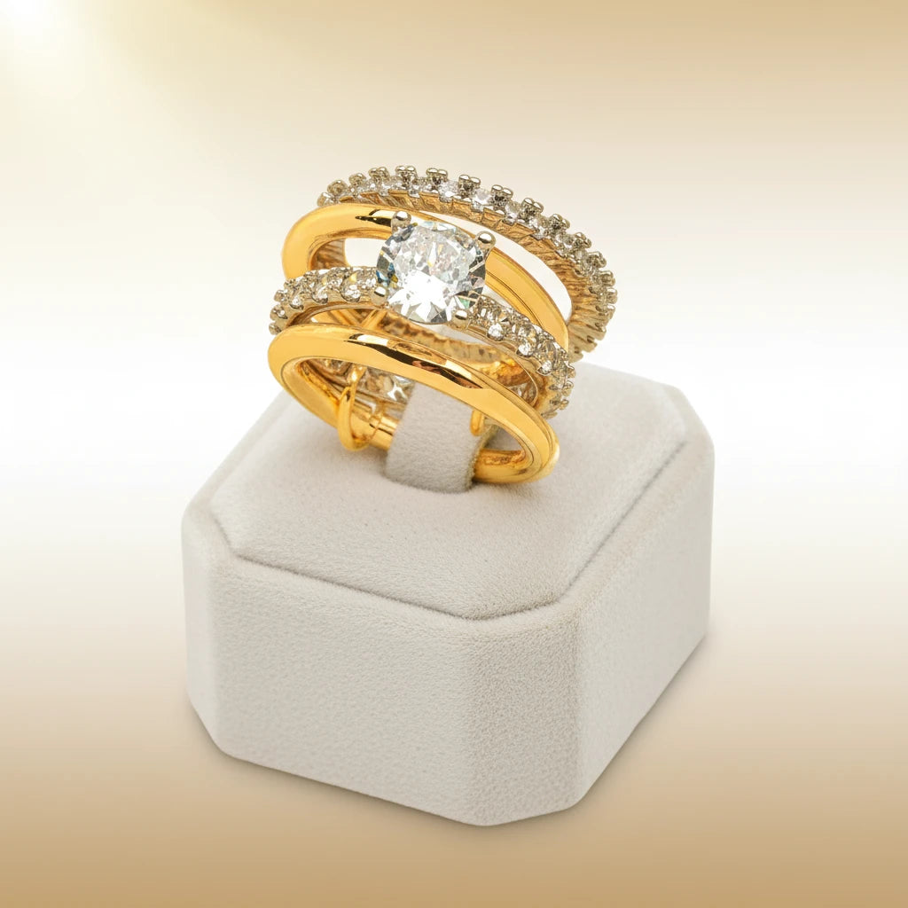 Detachable Ring Set IV - 18K Gold Plated
