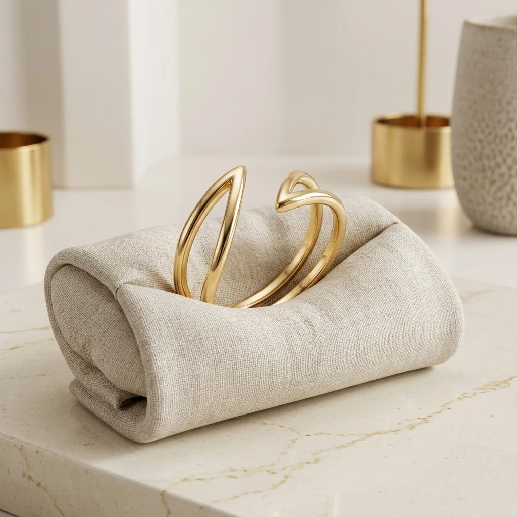 Adjustable Parallel Ring -18K Gold Plated