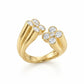 Adjustable with Cubic Zirconia Ring -18K Gold Plated