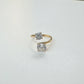 Adjustable Double Cubic Zirconia Ring