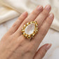 Matte Ice Crystal Ring - 18K Gold Plated