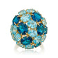 Aquamarine and London Topaz Ring - 18K Gold Plated