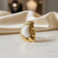 White Oasis Ring - 18K Gold Plated