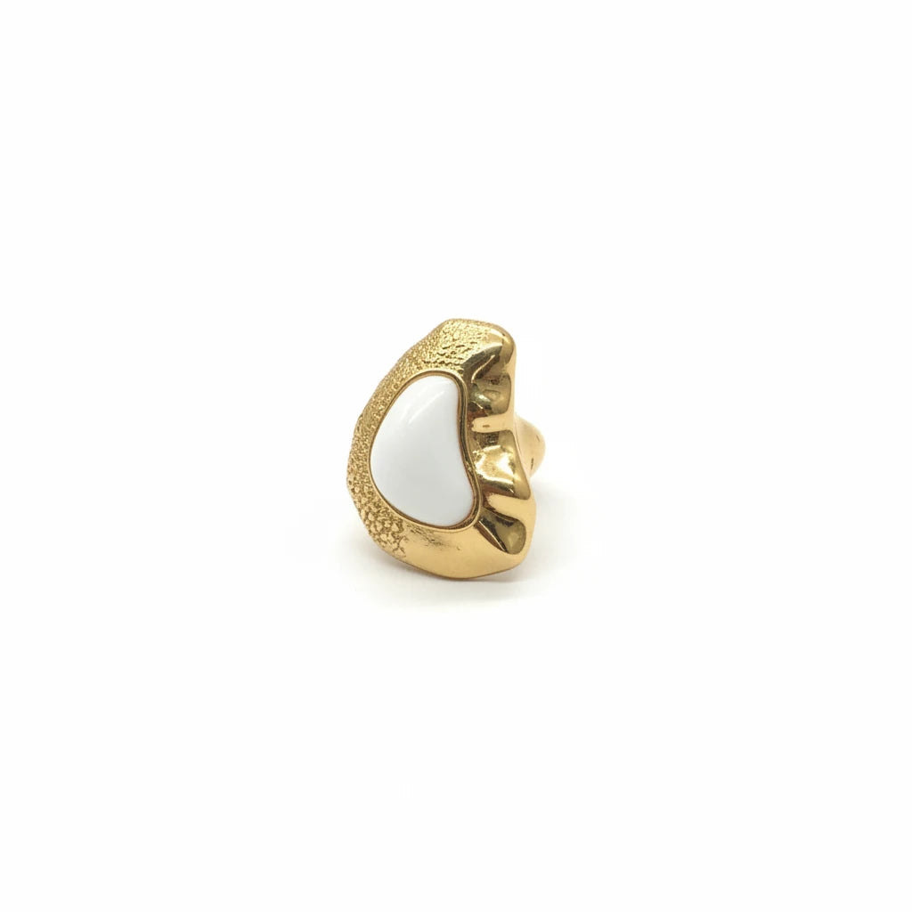 White Oasis Ring - 18K Gold Plated