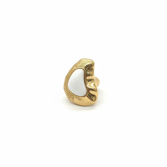 White Oasis Ring - 18K Gold Plated