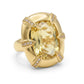 Citrine Studded Zirconia - 18K Gold Plated Ring