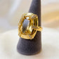 Citrine Studded Zirconia - 18K Gold Plated Ring