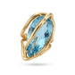 Aquamarine Teardrop Organic - 18K Gold Plated Ring