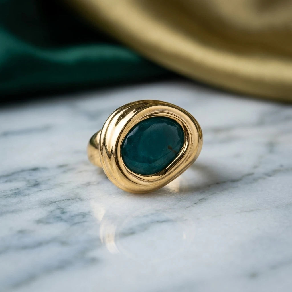 London Topaz Ring - 18K Gold Plated