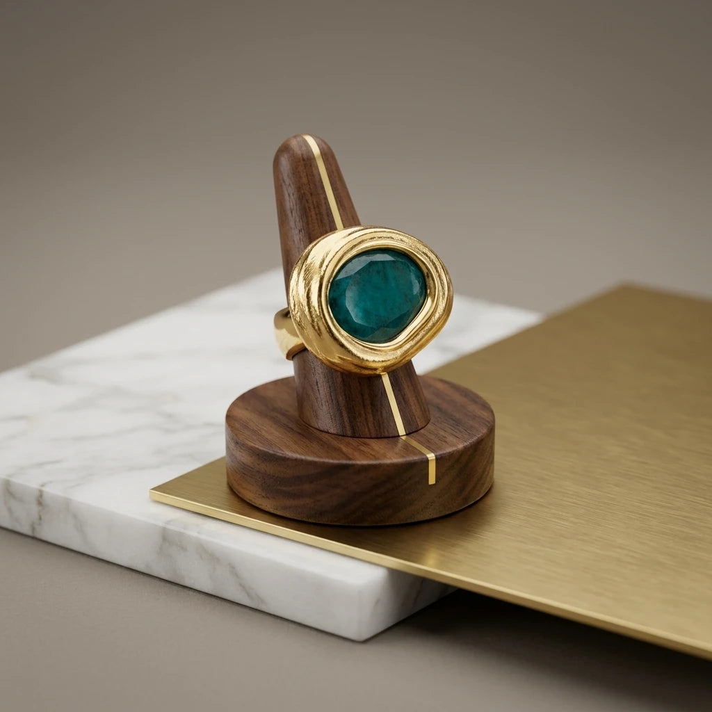 London Topaz Ring - 18K Gold Plated