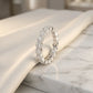 Eternity Zirconia Ring - White Rhodium Plated