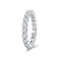 Eternity Zirconia Ring - White Rhodium Plated