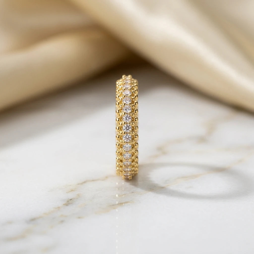 Eternity Zirconia Ring - 18K Gold Plated