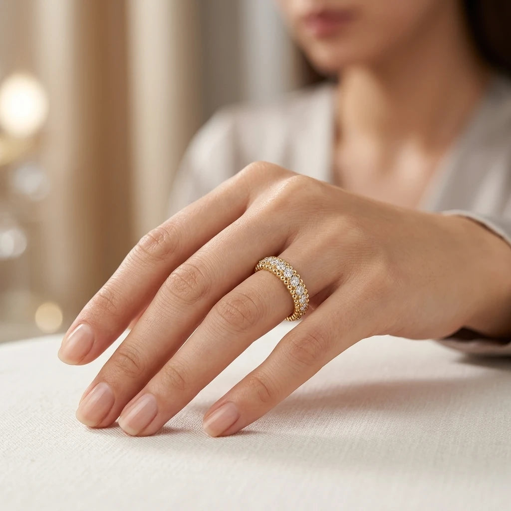 Eternity Zirconia Ring - 18K Gold Plated