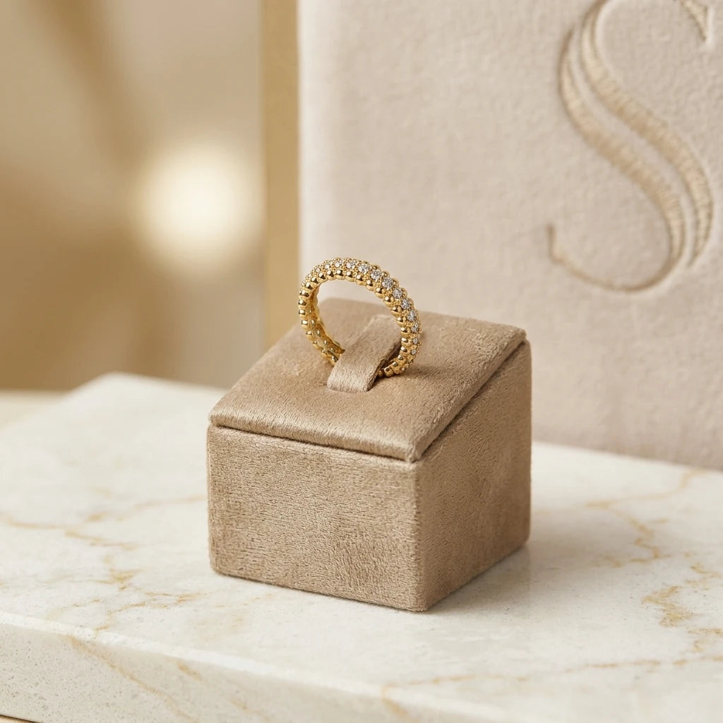 Eternity Zirconia Ring - 18K Gold Plated