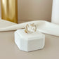 Square Crystal Ring - 18K Gold Plated