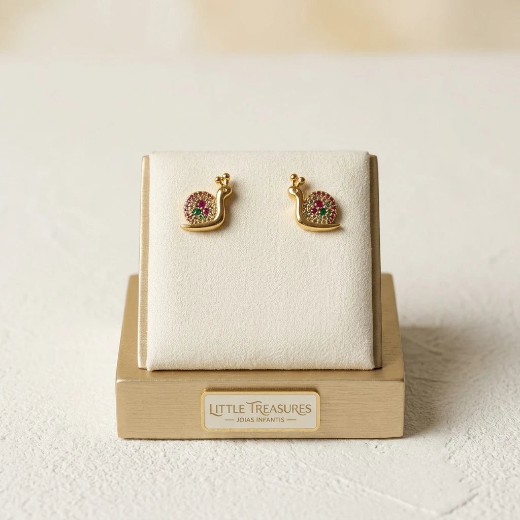Delicate Snail Kids Earrings - 18K Gold Plated Earrings