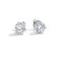 Silver Plated Round Cubic Zirconia Studs Earrings