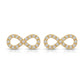 Infinite Studded Zirconia Earrings - 18K Gold Plated