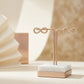 Infinite Studded Zirconia Earrings - 18K Gold Plated