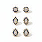 Blue Trio Zirconia Earrings - 18K Gold Plated