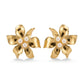 Flower with Pearls Earrings -18K Gold Plated