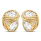 Double Drop Stone Earring - 18K Gold Plated