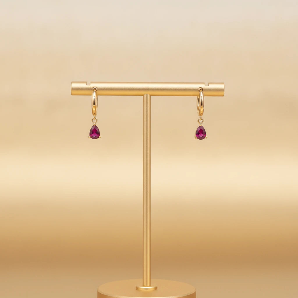 Tiny Drop Click for Kids Earrings - 18K Gold Plated