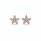 Flower Studded Zirconia Earrings - 18K Gold Plated