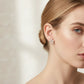 Flower Studded Zirconia Earrings - 18K Gold Plated