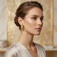 Ridge Croissant Earrings - 18K Gold Plated