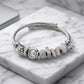 Charm Cable Bracelet - White Rhodium Plated