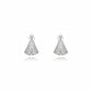 Small Our Lady Studded Stud Earrings - 925 Silver