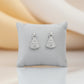 Small Our Lady Studded Stud Earrings - 925 Silver